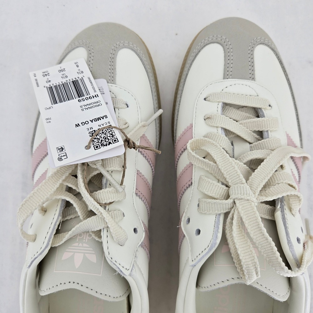Adidas Samba OG W Off White Pink Sand Strata Gum Sole Sneakers IH9059 Womens 8 - Picture 10 of 15